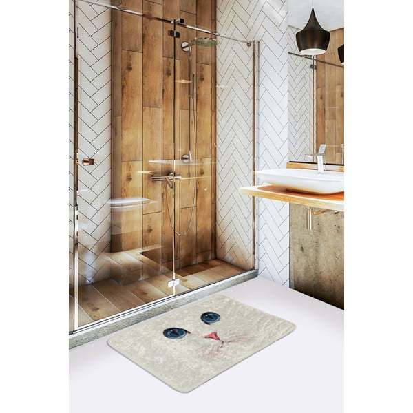 Krēmkrāsas vannas istabas paklājiņš 40x60 cm Blue Eyes – Foutastic-image-1