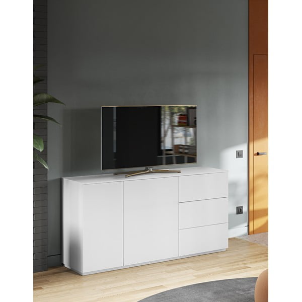 Balta kumode ar durvīm un atvilktnēm, 160 x 84 cm Join – TemaHome-image-4