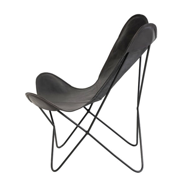 Melns ādas krēsls Sømcasa Farfalla-image-3