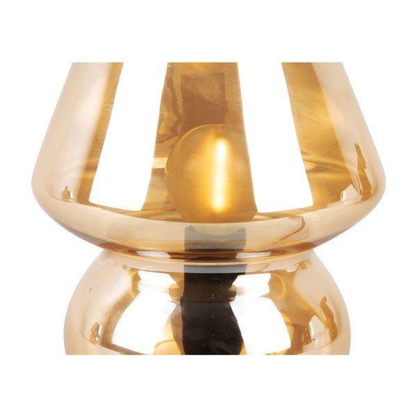 Gaiši brūna stikla galda lampa Leitmotiv Glass, augstums 18 cm-image-2