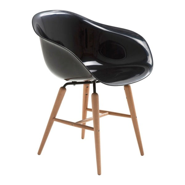 Melns ēdamistabas krēsls Kare Design Armlehe Forum