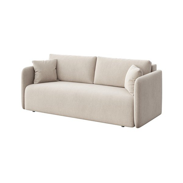 Bēšs samta salokāms dīvāns 220 cm Chaum – Rodier-image-2