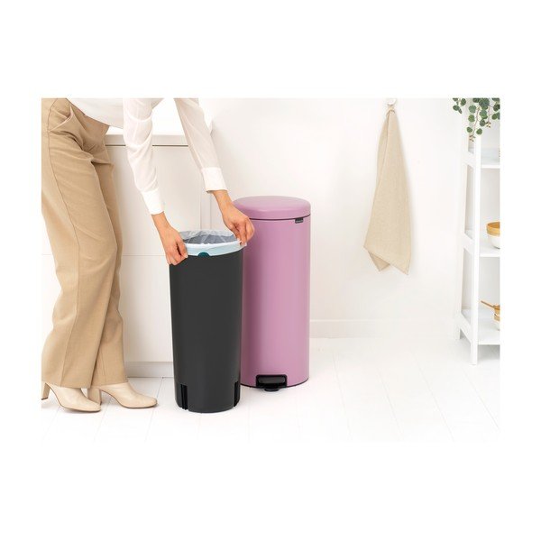Rozā tērauda atkritumu tvertne ar pedāli 30 l NewIcon – Brabantia-image-4