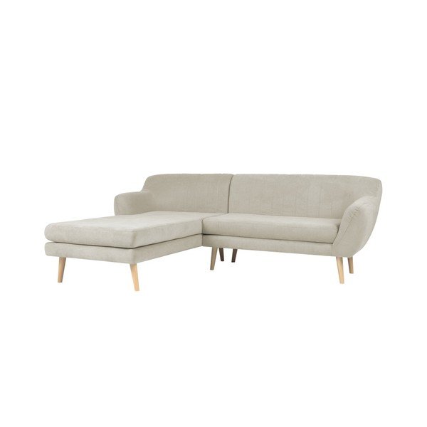 Bēšs trīsvietīgs dīvāns ar kreiso stūri Mazzini Sofas Sardaigne-image-1