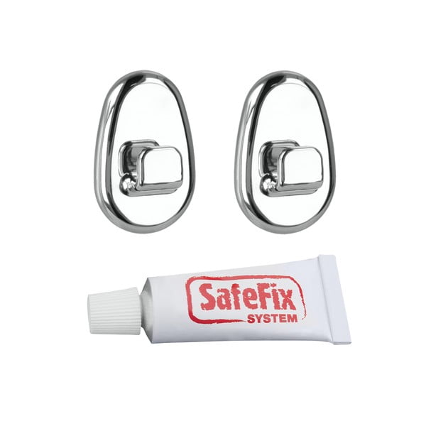 2 āķu un līmlentes komplekts Metaltex Silver-image-1