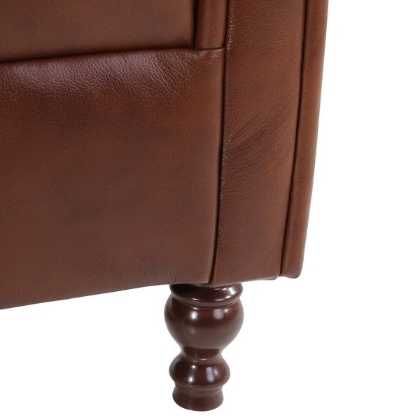 Brūns ādas atzveltnes krēsls Max Winzer Vary-image-4