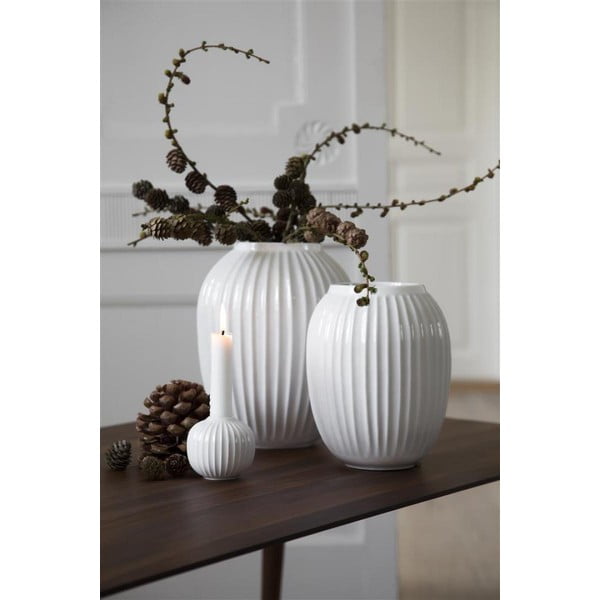 Balts porcelāna svečturis Kähler Design Hammershoi, ⌀ 7,5 cm-image-4