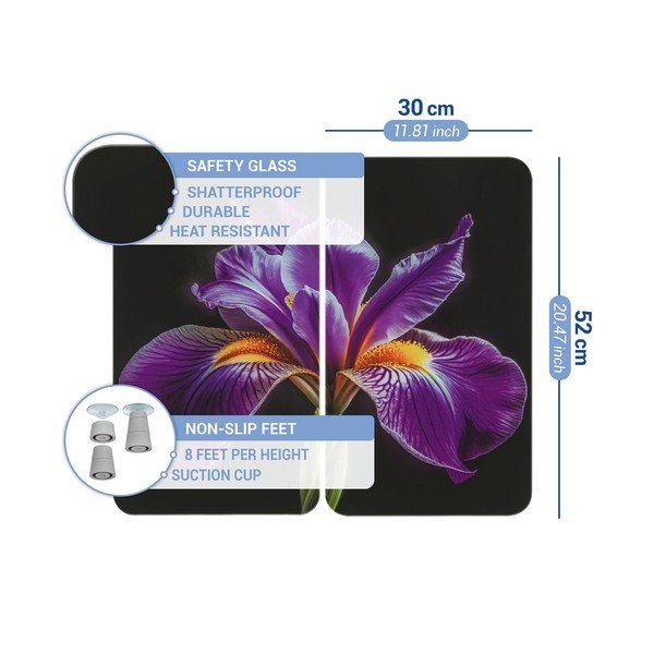 Rūdīta stikla plīts aizsargplāksnes (2 gab.) 52x30 cm Abdeckplatte  – Wenko-image-4