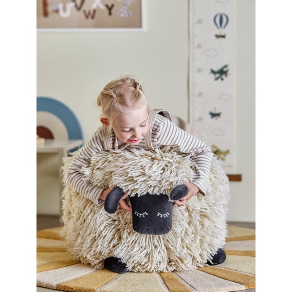 Krēmkrāsas vilnas bērnu sēžammaiss Dolly – Bloomingville Mini-image-3