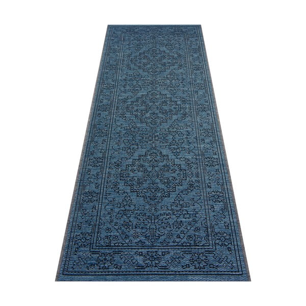 Tumši zils āra paklājs NORTHRUGS Tyros, 70 x 200 cm-image-2