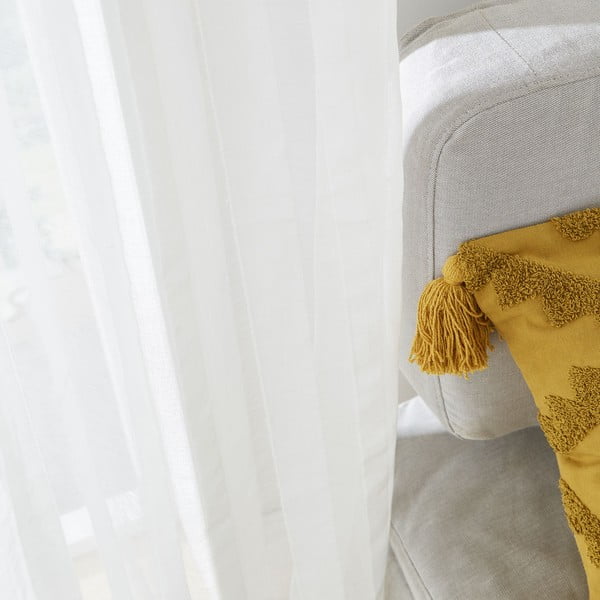 Balts dienas aizkars no voiles 140x183 cm Aletta – Pineapple Elephant-image-2