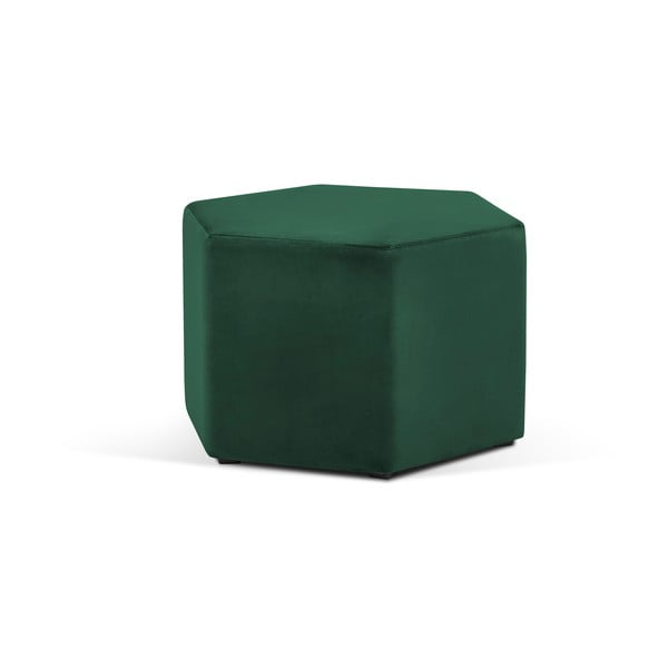 Tumši zaļš samta pufs Milo Casa Marina, ⌀ 60 cm