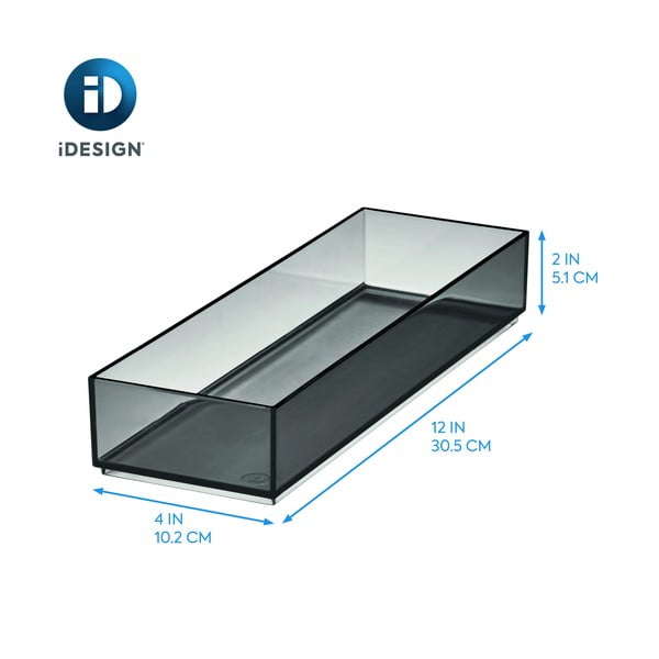 Matēts melns vannas istabas organizators kosmētikai no pārstrādātas plastmasas – iDesign-image-4
