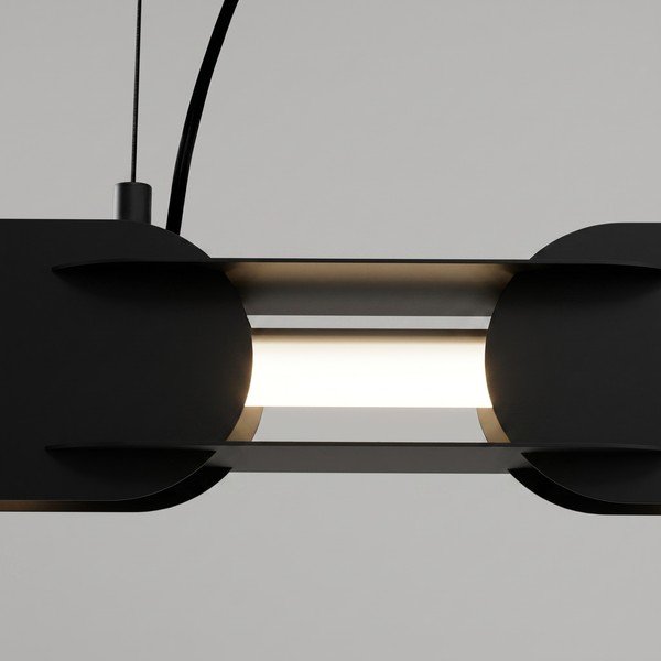 Melna metāla LED piekaramā lampa CHAIN – Thoro-image-3
