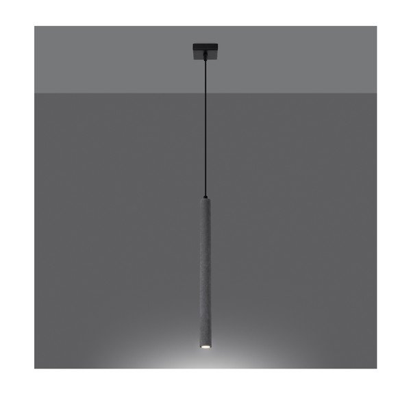 Pelēka betona piekaramā lampa Fideus – Sollux-image-2