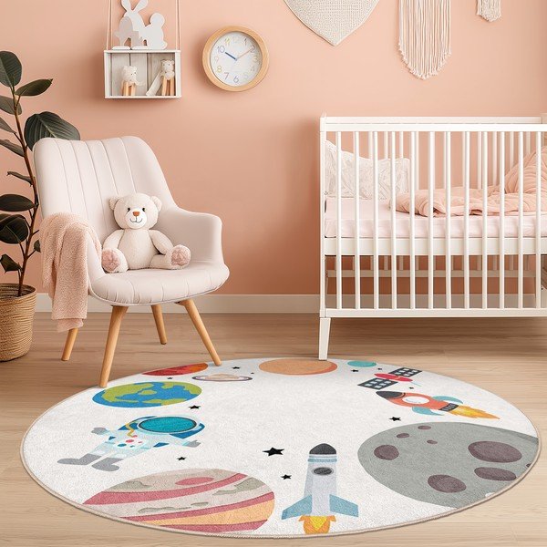 Mazgājams bērnu rotaļu paklājs ø150 cm Space Trip – Mila Home-image-4