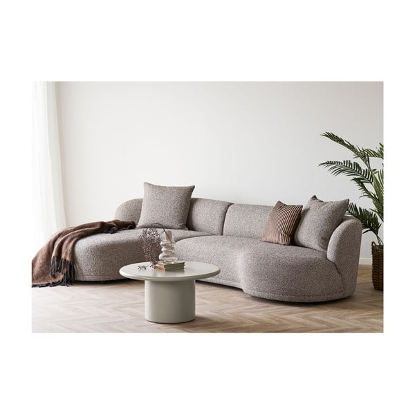 Krēmkrāsas apaļš žurnālgaldiņš ø 80 cm Nagano – House Nordic-image-3