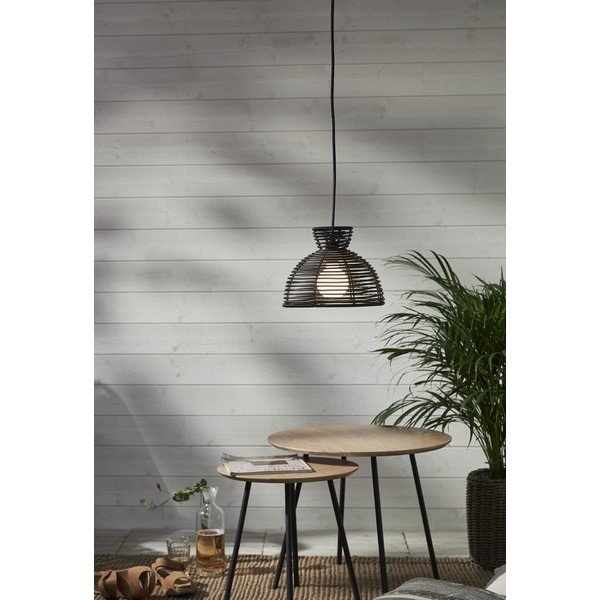 Melns āra abažūrs griestu lampai Star Trading Runde, ø 26 cm-image-2