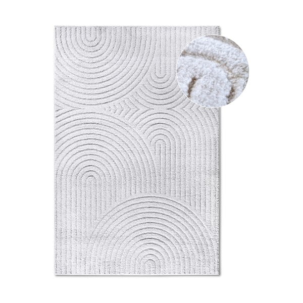 Balts paklājs 160x235 cm Panglao New York White – Elle Decoration