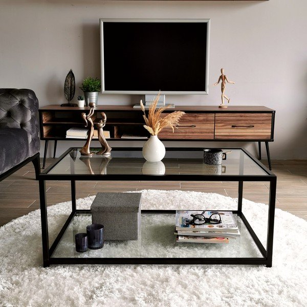 Melns kafijas galdiņš 60x90 cm Astro – Neostill-image-1