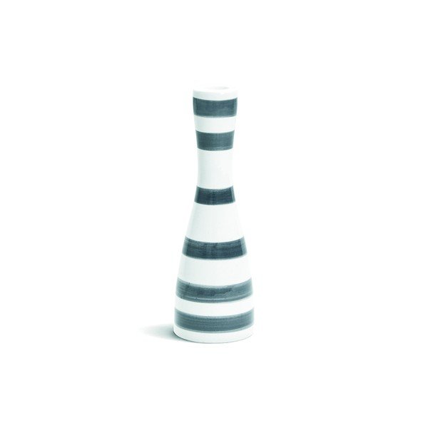 Pelēks un balts keramikas svečturis Kähler Design Omaggio, augstums 20 cm