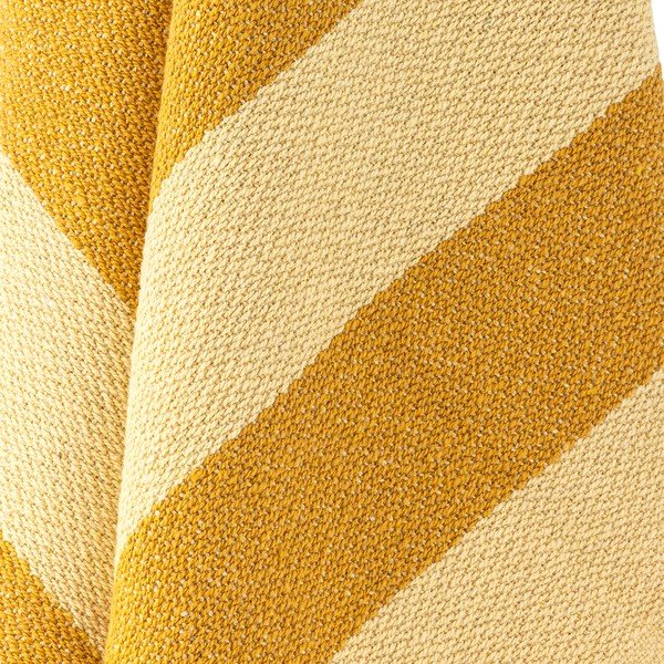 Dzeltens pleds no pārstrādātas kokvilnas 130x160 cm Frello – Bloomingville-image-4