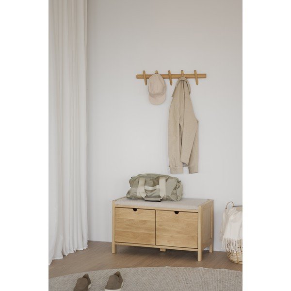 Dabīga toņa ozola masīvkoka sienas pakaramais Hillmond – Rowico-image-1