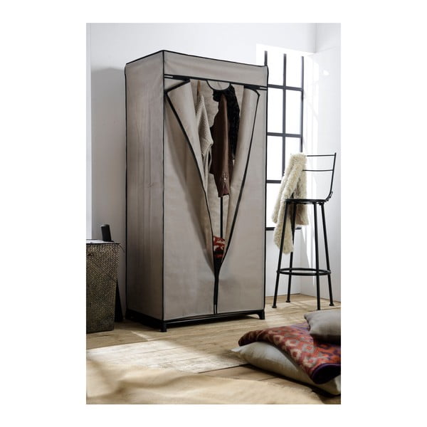 Pelēks tekstilmateriālu drēbju skapis Compactor Skapis, augstums 160 cm-image-1