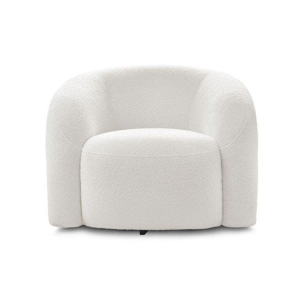 Balts grozāms atpūtas krēsls no buklē auduma Elina – Bobochic Paris