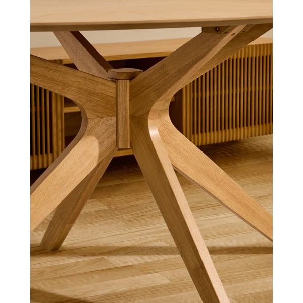 Apaļš ēdamgalds ar ozolkoka imitācijas galda virsmu ø 120 cm Naanim – Kave Home-image-2