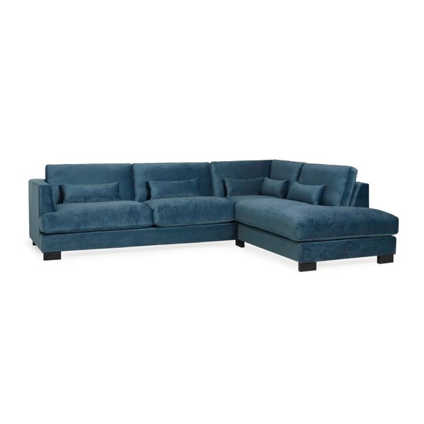 Scandic Brad tumši zils stūra dīvāns, labais stūris