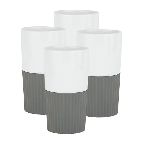 4 porcelāna krūžu komplekts Confetti Grey
