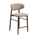 Bēšs/tumši brūns polsterēts bāra krēsls (sēdekļa augstums 65 cm) Levanto – House Nordic