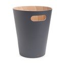 Tumši pelēka biroja atkritumu tvertne 7,5 l Woodrow – Umbra