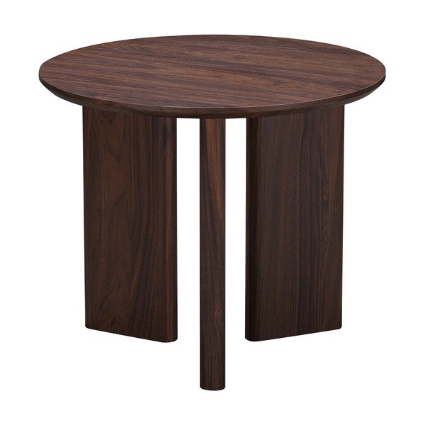 Tumša dabīga toņa apaļš žurnālgaldiņš ar valrieksta koka imitācijas galda virsmu ø 50 cm Chatham – Støraa-image-3
