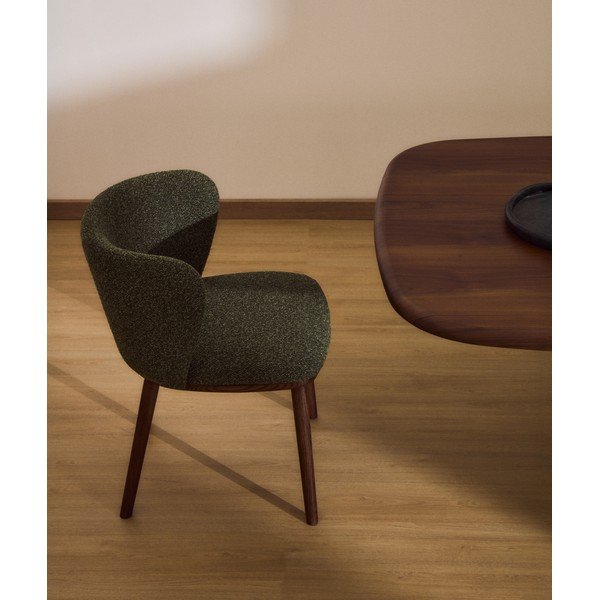 Zaļš polsterēts ēdamistabas krēsls Ciselia – Kave Home-image-2