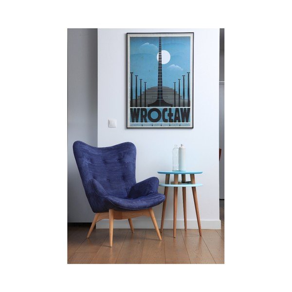 Gaiši tirkīza kafijas galdiņš Ragaba UFO, Ø 45 cm-image-1