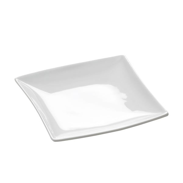 Balta porcelāna deserta šķīvis Maxwell & Williams East Meets West, 13 x 13 cm