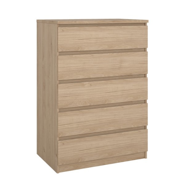 Dabīga toņa kumode ar ozolkoka imitāciju 77x111x50 cm Naia – Tvilum-image-2