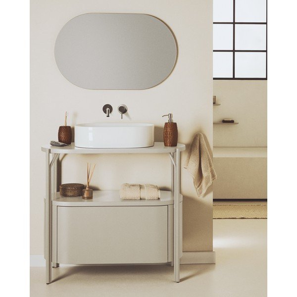 Balts skapītis zem izlietnes 90x81 cm Arely – Kave Home-image-1