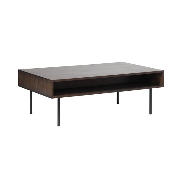 Tumši brūns žurnālgaldiņš ar ozolkoka imitācijas galda virsmu 71x117 cm Latina – Unique Furniture-image-3