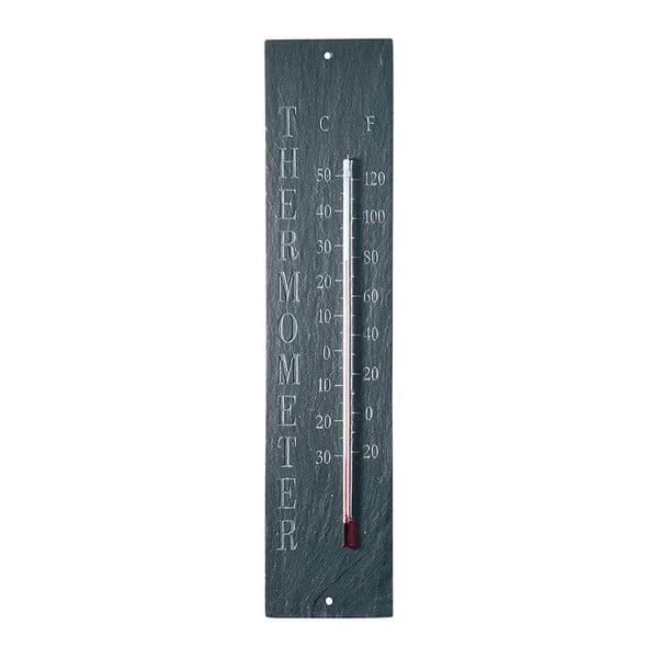 Sienas āra termometrs no šīfera šīfera ar uzrakstu Esschert Design, 45 x 10 cm