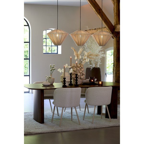 Krēmkrāsas polsterēts pusdienu krēsls Elyna – Light & Living-image-2