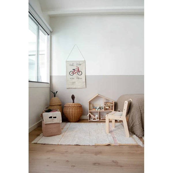 Rozā/krēmkrāsas mazgājams/ar rokām darināts kokvilnas paklājs 140x200 cm Lanes Vintage Nude – Lorena Canals-image-4