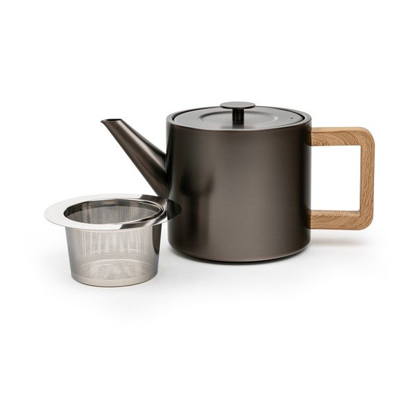 Pelēka nerūsējošā tērauda tējkanna ar sietiņu 1,1 l Duet Narvik – Bredemeijer-image-2