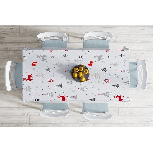 Ziemassvētku galdauts ar kokvilnas maisījumu Minimalist Cushion Covers Nordic Christmas, 140 x 180 cm -image-1