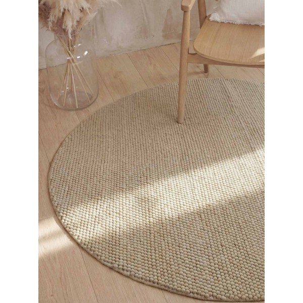 Dabīga toņa ar rokām darināts vilnas apaļš paklājs ø 200 cm Richmond Diana – Ted Baker-image-1