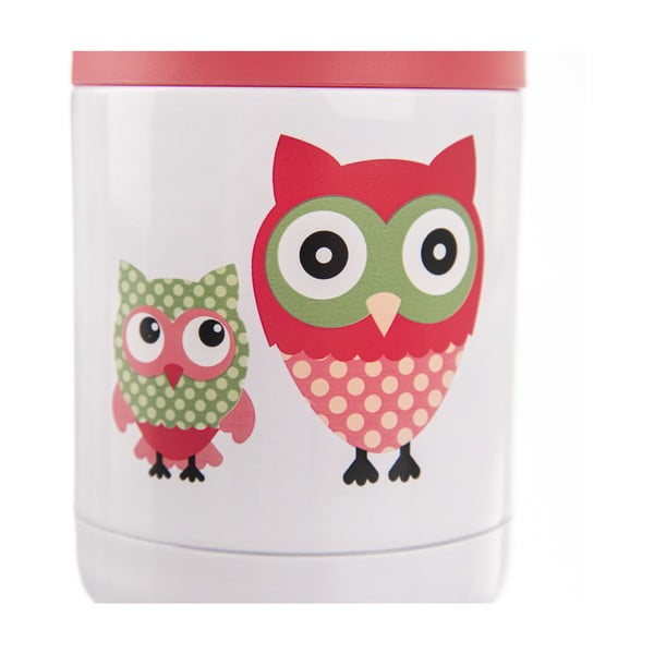 Sarkans/balts bērnu termoss 480 ml Sova – Orion-image-3