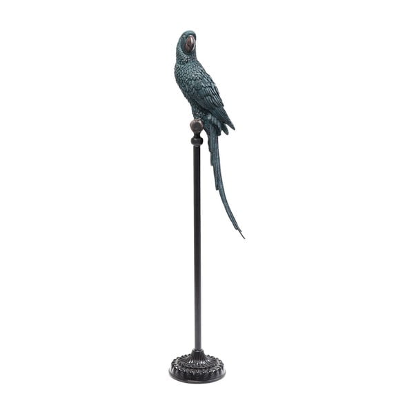Dekoratīva papagaiļa statuete zili zaļā krāsā Kare Design