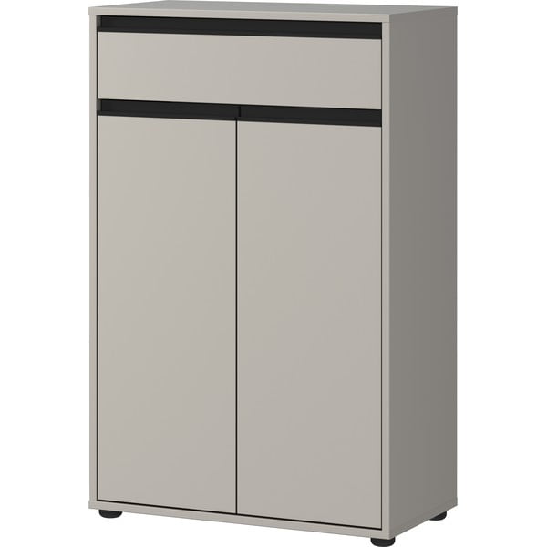 Pelēks augsts vannas istabas skapis 63x98 cm Lemont – Germania-image-2